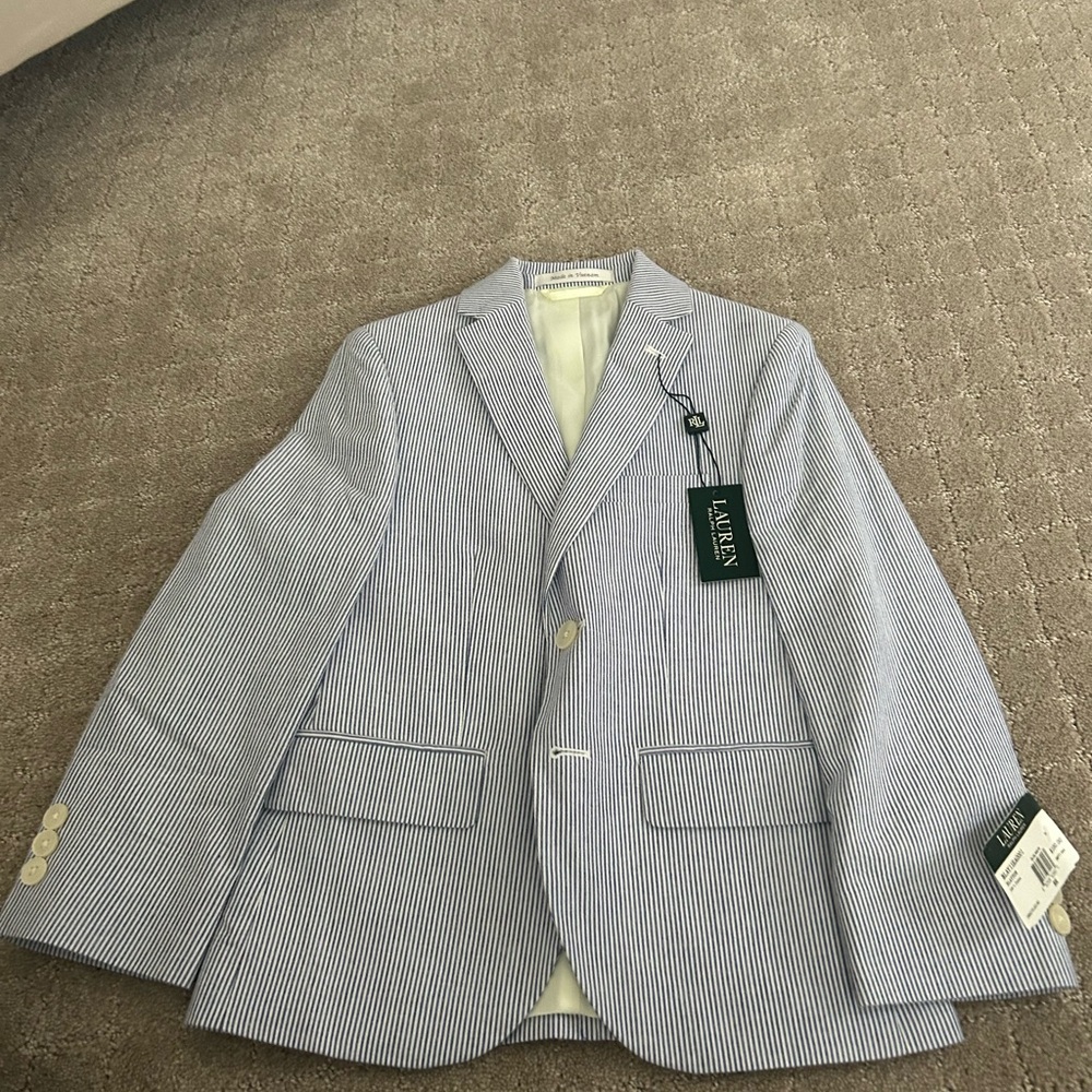 Ralph Lauren Light Blue Pinstripe Blazer